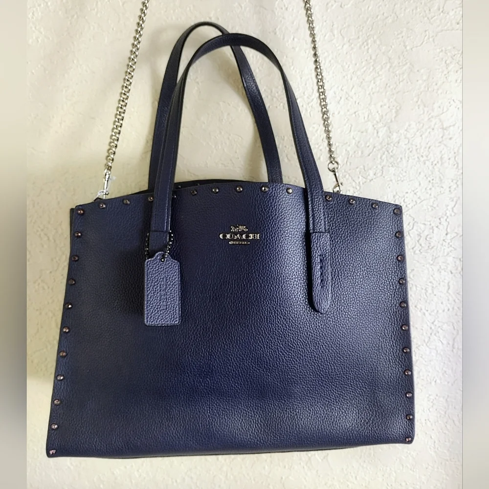 Coach Charlie Carryall With Crystal Rivets - Picture 1 of 16